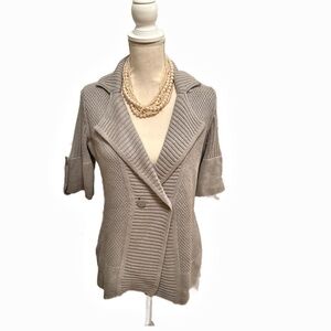 Sara Spencer gray double breasted intricately designed size large